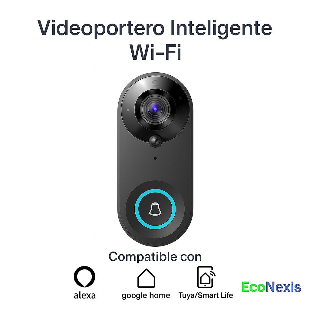 Videoportero Inteligente WiFi con Cámara FHD y Receptor USB
