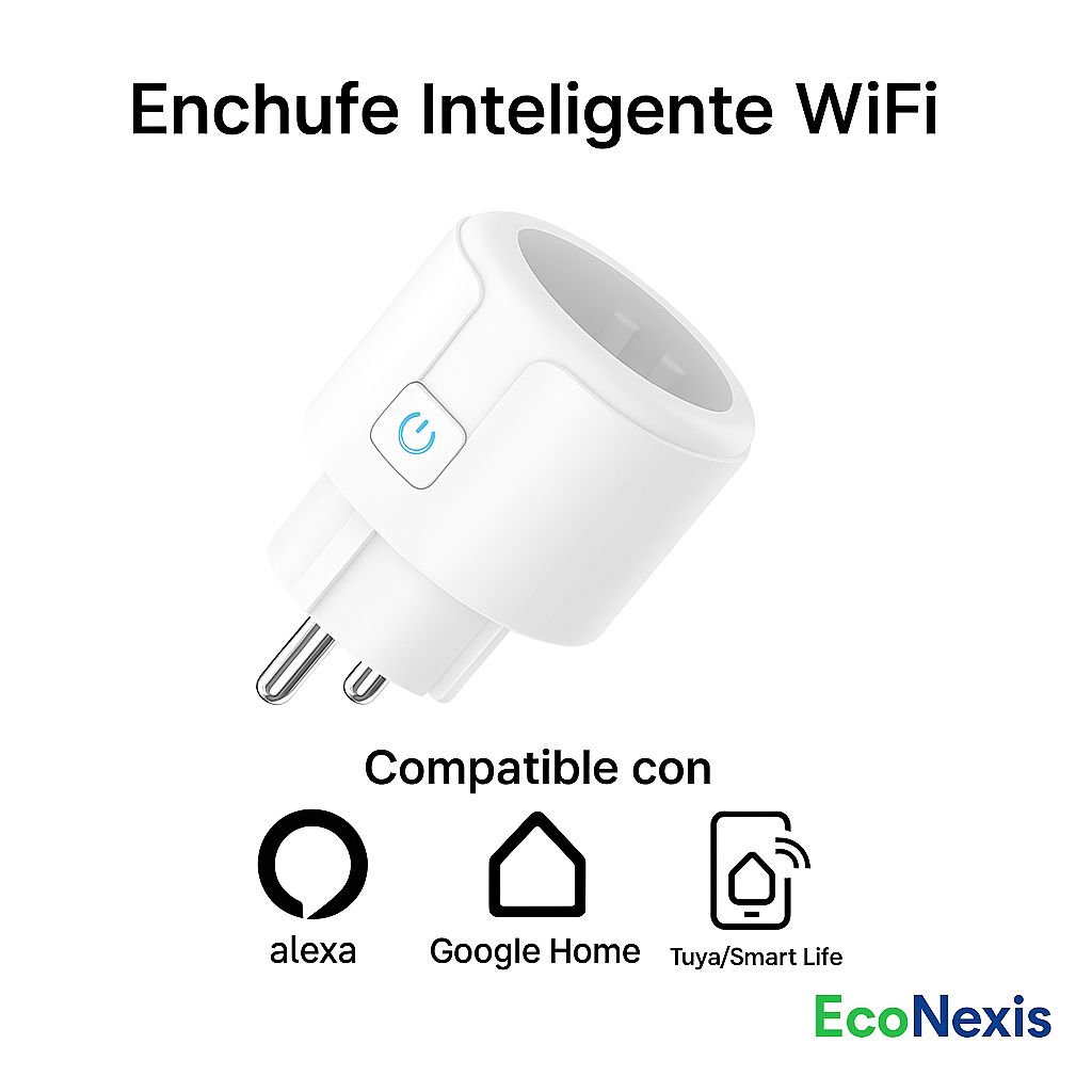 Enchufe Inteligente WiFi (16A) – Compatible con Alexa / Tuya y Smartlife / Google Home